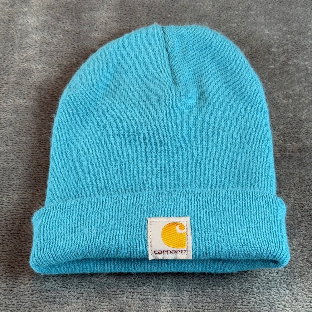 Carhartt Kids Youth Acrylic Watch Hat Beanie Turquoise Blue AH8905 Made in USA